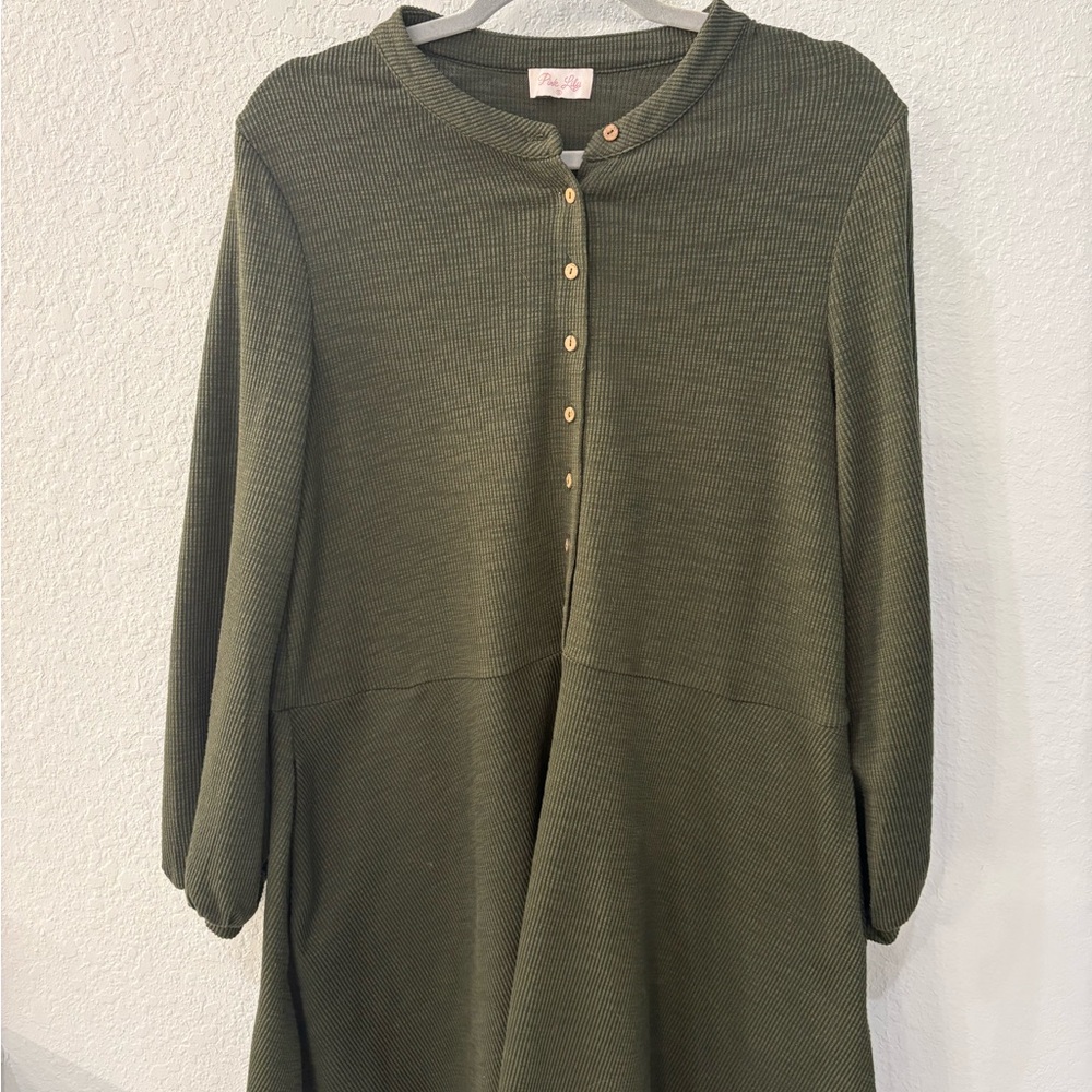 Pink Lily Sage Knit Cotton Dress